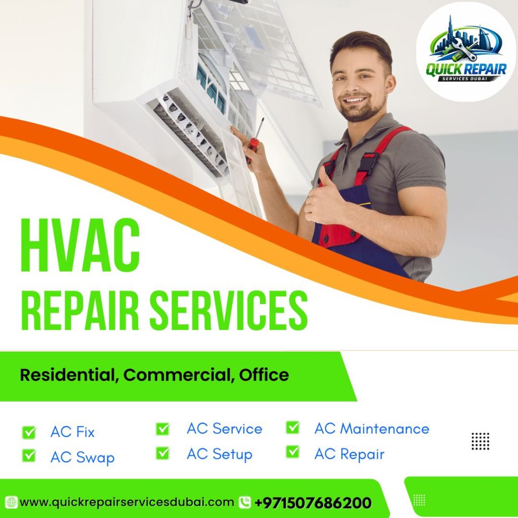 AC not cooling in Dubai technician checking air conditioner unit