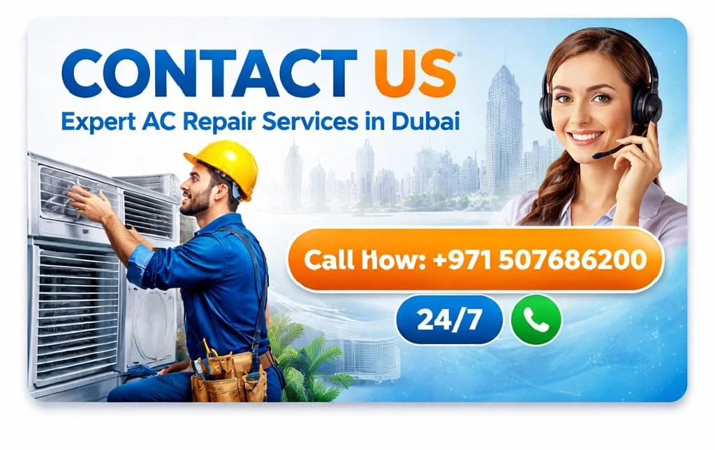 Contact AC Repair Dubai 24/7 – Quick Repair Services Dubai technician ready to help